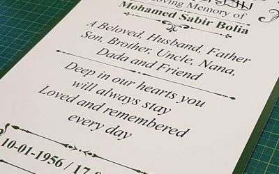 A2 size plaque to be used as a grave stone. #bigprintbirmingham #printingbirmingham #signmaker #signs #printshop #signshop #graveyard #memorial