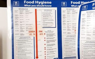 A4 size food hygiene stickers x 100#bigprintbirmingham #printingbirmingham #signmaker #signs #birmingham #windowart #printshop #signshop #a4flyers #a4stickers