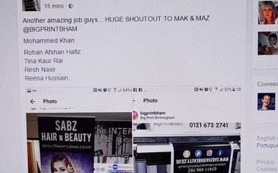 Another happy customer #bigprintbirmingham #printingbirmingham #signmaker #signs #birmingham #windowart #shopwindows #signboards #printshop #signshop