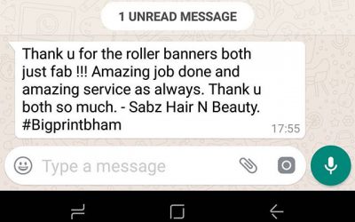 Another happy customer #bigprintbirmingham #printingbirmingham #signmaker #signs #printshop #signshop #testimonials #happycustomer