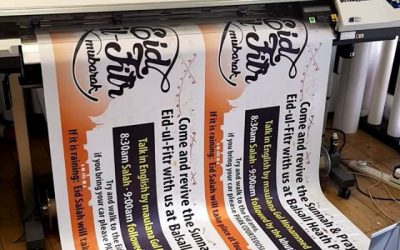 We are printing Eid banners, it's not too late if your local mosque needs Afew. #bigprintbirmingham #printingbirmingham #signmaker #signs #birmingham #windowart #printshop #signshop #pvcbanners #eidmubarak #eidbanner