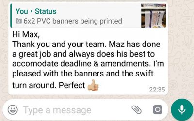 Another happy customer. #bigprintbirmingham #printingbirmingham #signmaker #signs #birmingham #windowart #printshop #signshop #pvcbanners #outdoorbanners