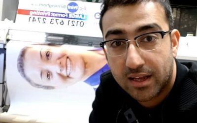 Billboard artwork being printed 8×20 foot wide. We will also construct the framework for this job. #bigprintbirmingham #printingbirmingham #signmaker #signs #birmingham #windowart #printshop #signshop #billboards #careservice