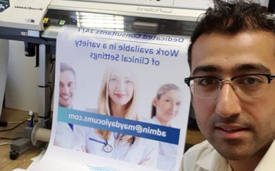 Printing 2 roller banners for Mayday Locums. Designed and printed within 2 hours. Ready for collection shortly #bigprintbirmingham #printingbirmingham #signmaker #signs #birmingham #windowart #printshop #signshop