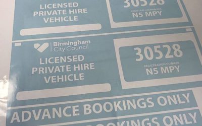 Taxi plate vinyls. Custom made. #bigprintbirmingham #printingbirmingham #signmaker #signs #birmingham #windowart #shopwindows #signboards #printshop #signshop #taxiplease #taxiplates