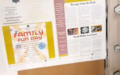 Printing A3 folded to A4 news letters for a local Academy #bigprintbirmingham #printingbirmingham #signmaker #signs #birmingham #windowart #printshop #signshop #academy #newsletter