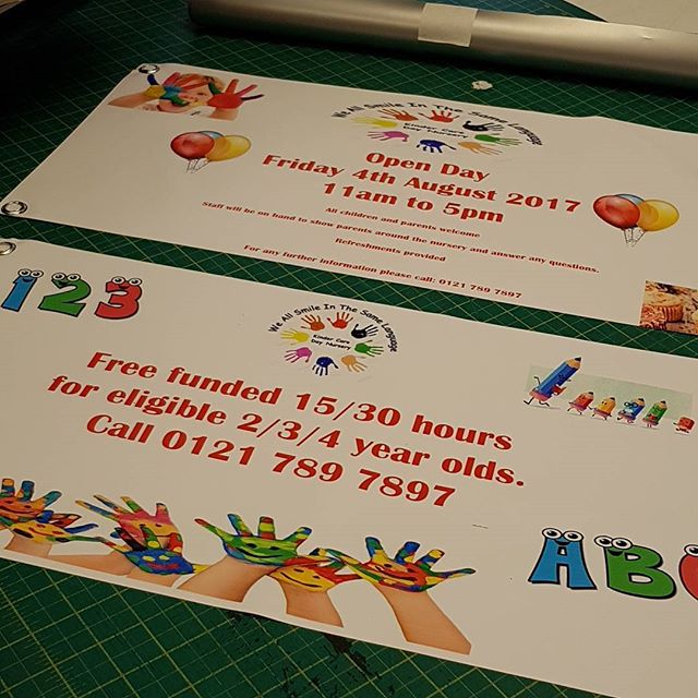 Banners ready for collection #bigprintbirmingham #printingbirmingham #signmaker #signs #birmingham #windowart #shopwindows #signboards #printshop #signshop
