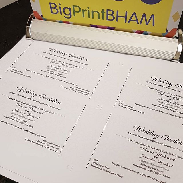 Wedding cards being printed. Call me if you need any, I design and print #bigprintbirmingham #printingbirmingham #signmaker #signs #birmingham #windowart #printshop #signshop #wedding #weddingcard