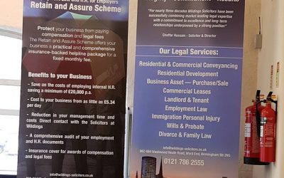 Another 2 Roller Banners ready for collection. These are for wildings solicitors Artwork provided and printed in 1 day #bigprintbirmingham #printingbirmingham #signmaker #signs #birmingham #windowart #shopwindows #signboards #printshop #signshop #rollerbanner