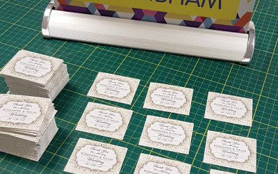 160 thank you for coming keep sake cards. #bigprintbirmingham #printingbirmingham #signmaker #signs #birmingham #windowart #shopwindows #signboards #printshop #signshop #weddingmenu #wedding #keepsakes #thankyou