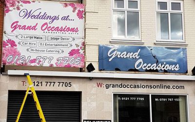 Huge PVC banner designed, printed and installed by me Big Print Birmingham#bigprintbirmingham #printingbirmingham #signmaker #signs #printshop #signshop #pvcbanners