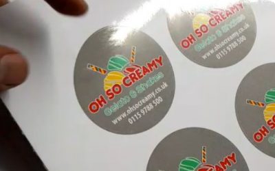 Circle stickers, designed and printed by us x2000#bigprintbirmingham #printingbirmingham #printshop #shopsigns #largeformatprinting #stickers