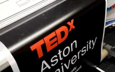 Printing this TEDx Roller Banner for Aston University Birmingham#bigprintbirmingham #printingbirmingham #signmaker #signs #printshop #rollerbanner #popupbanner