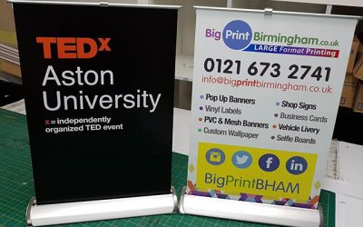 We also design and print these A3 desktop Roller banners.#bigprintbirmingham #printingbirmingham #signmaker #signs #printshop #rollerbanner #popupbanner #desktop #desktoprollerbanner