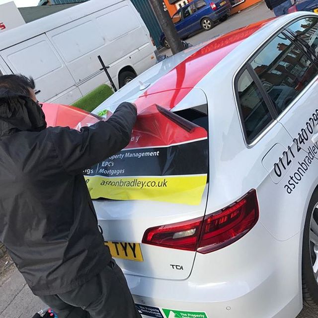 Me applying contra vision which is a 1 way vision vinyl to the back window of this Audi A3Call me if you need something similar.#bigprintbirmingham #printingbirmingham #bigprintbham #signmaker #signs #printshop #signshop #carsigns #carlivery