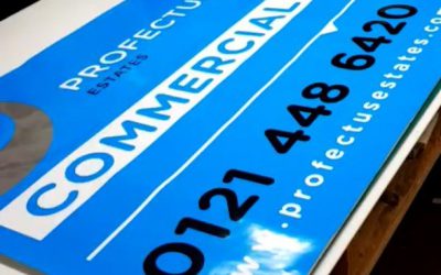 Commercial estate agent board being printed.#bigprintbirmingham #printingbirmingham #signmaker #signs #printshop #correxboards
