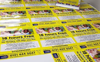 Correx boards being assembled for Goldilocks Nursery based in Birmingham#bigprintbirmingham #printingbirmingham #signmaker #signs #printshop #correxboards #nursery