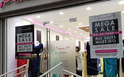 Shop For Sale posters designed and printed by us.Whatsapp me on 07702153393 if you need any#bigprintbirmingham #printingbirmingham #signmaker #signs #printshop #posters #asianclothing