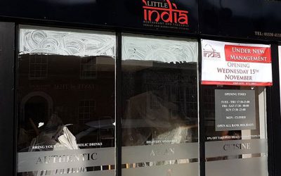 The completed window with all stickers applied.#bigprintbirmingham #printingbirmingham #signmaker #signs #printshop #rollerbanner #windowvinyl #windowfrost