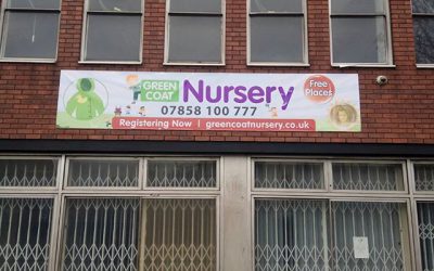 13×3 foot PVC banner give up yesterday.#bigprintbirmingham #printingbirmingham #signmaker #signs #printshop #pvcbanners #nursery