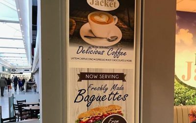 Digitally printed vinyl stickers for a local Caffè#bigprintbirmingham #printingbirmingham #signmaker #signs #printshop #coffee