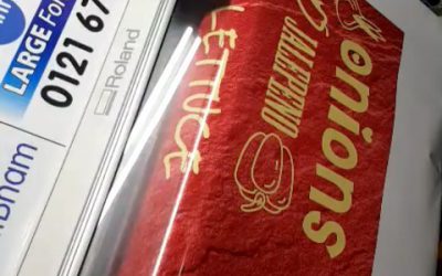 Printing a wallart to go under a shop counter.#bigprintbirmingham #printingbirmingham #signmaker #signs #printshop #signshop #wallart #customwallpaper #charcoalchicken