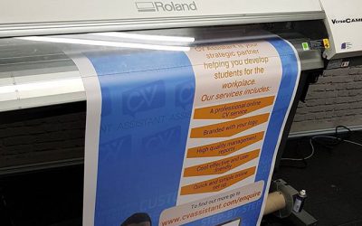Roller banner being printed#bigprintbirmingham #printingbirmingham #signmaker #signs #printshop #rollerbanner #popupbanner