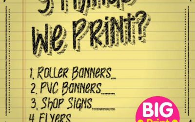 5 #Thingsweprint1. Roller Banners 2. PVC Banners3. Shop Signs4. Flyers5. Business CardsMak of Big Print Birmingham 07702153393