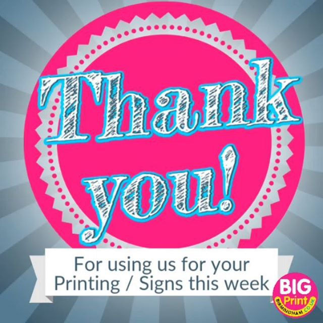 Thank you for choosing us for your Printing & Signs this week.Mak of Big Print Birmingham 07702153393#bigprintbirmingham #printingbirmingham #bigprintbham #signmaker #signs #rollerbanner #a5flyers