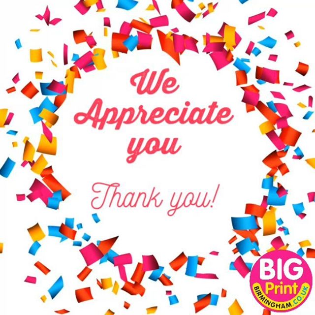 We #appreciate you #thankyou for choosing Big Print Birmingham this week.Whatsapp or call to place a print order: Mak 07702153393