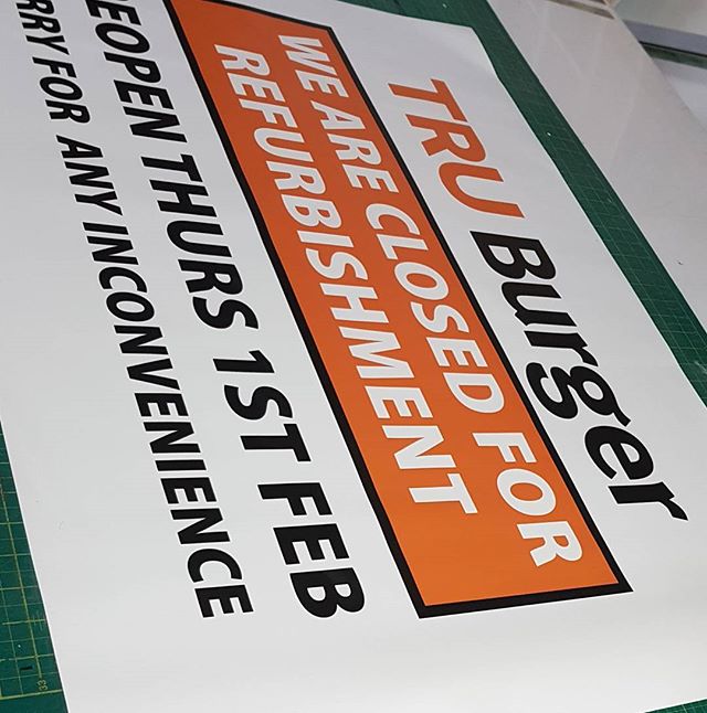 3×2 PVC banner for #truburger#bigprintbirmingham #printingbirmingham #signmaker #signs #birmingham #printshop #signshop #pvcbanners