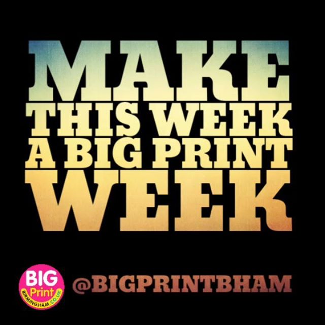 Make this week a #bigprintbham week. #printing #birminghamMak 07702153393Unit 3, 45-47 Formans Rd, Sparkhill B113AR
