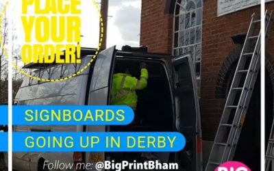 Signboards going up in Derby.Place your order!Whatsapp Mr Big Print 07702153393Big Print BirminghamUnit 3, 45-47 Formans Rd, Sparkhill B113AR