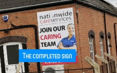 Signboard gone up in Derby this week.#nationwidecareWhatsapp or call me Mr Big Print 07702153393 if you need a shop signBig Print BirminghamUnit 3, 45-47 Formans Rd, Sparkhill B113AR