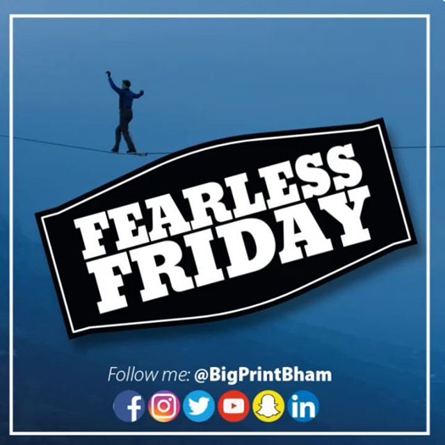 #FearlessFriday  1 more day and its the #weekendContact Mr Big Print on 07702153393 to place your printing #orders#printers