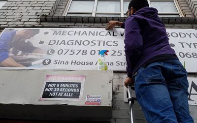 Fitted a new sign today.#sign #fitter #mechanicCall Mr Big Print on 07702153393 to place your order