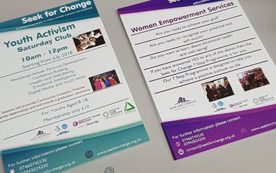 Short run A5 flyer Printing x50 each for @seekforchangeTo order #A5flyers contact Mr Big Print on 07702153393
