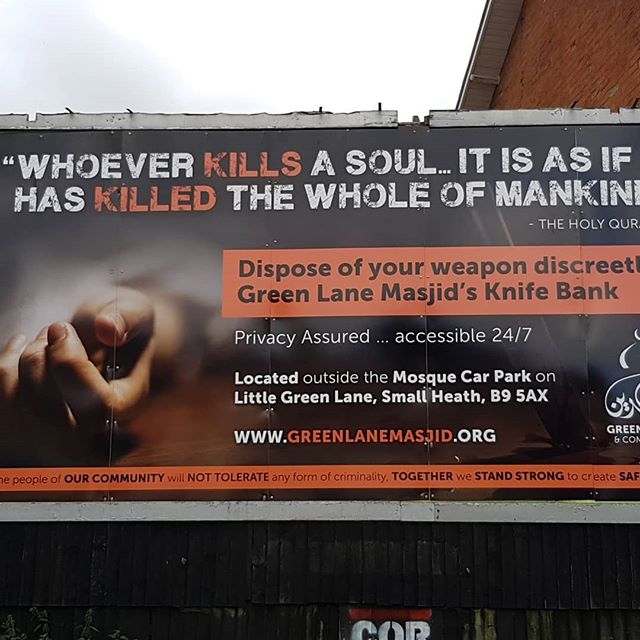 Billboard printed and was installed today.Contact Mr Big Print on 07702153393 of you need something similar#billboard #largeformatprinting #mosque #noknives