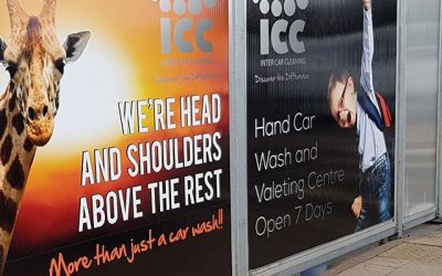 Digital print vinyl applied to these panels for @intercarcleaninglook out for them at your local shopping centre car park.Need something similar doing then whatsapp Mr Big Print on 07702153393