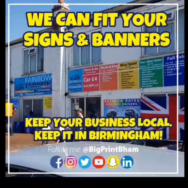 We can fit your signs and banners