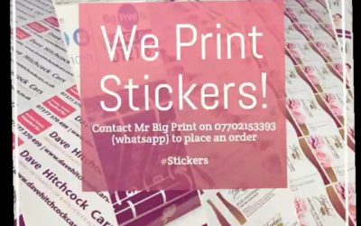 We Print Stickers!Custom sizes and quantitiesCall Mr Big Print on 07702153393 to place your order#Stickers #print #printer