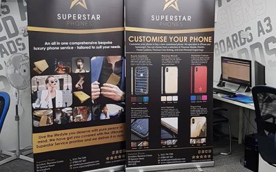 2 1000mm wide roller banners ready for collection.Whatsapp me for you next order. Mak 07702153393 or use this link https://api.whatsapp.com/send?phone=+447702153393#rollerbanner #phone