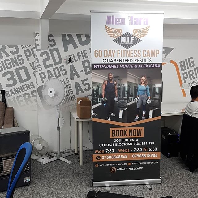 Roller banner ready for collection. To order yours whatsapp me on 07702153393 (Mak of Big Print Birmingham )Our use this link https://api.whatsapp.com/send?phone=+447702153393#rollerbanner #popupbanner #bigprintbirmingham #printingbirmingham#signmaker #fitness #trainer #pt #personaltrainer