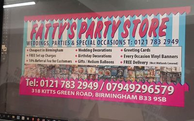 PVC banner for Fatty Party StoreTo place your order whatsapp me: Mak of Big Print Birmingham on 07702153393Or use this whatsapp link from your mobile: https://api.whatsapp.com/send?phone=+447702153393#bigprintbirmingham#printingbirmingham #printshop#shopsigns#largeformatprinting#posters #pvc #banners