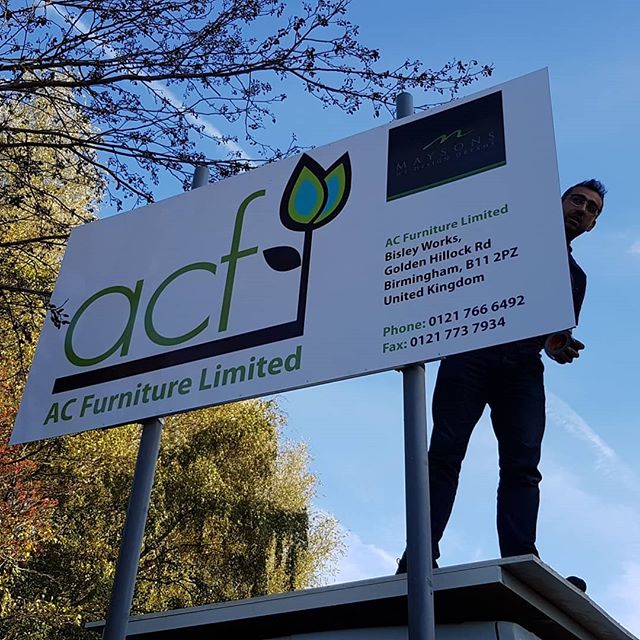 Need a sign put up. Whatsapp me.This was put up for acf furnitureTo place your order whatsapp me: Mak of Big Print Birmingham on 07702153393Or use this whatsapp link from your mobile: https://api.whatsapp.com/send?phone=+447702153393#bigprintbirmingham #printingbirmingham#signmaker #printshop#signshop #rollerbanner #sign