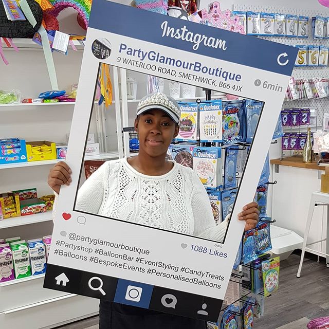 Selfie Frame for @partyglamourboutiqueTo place your order whatsapp me: Mak of Big Print Birmingham on 07702153393Or use this whatsapp link from your mobile: https://api.whatsapp.com/send?phone=+447702153393#bigprintbirmingham#printingbirmingham #printshop#shopsigns#largeformatprinting#posters#cards #SelfieSunday #selfieboard #selfieframe #instagram