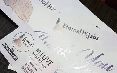 Various printing for @eternal_hijabs_To place your order whatsapp me: Mak of Big Print Birmingham on 07702153393Or use this whatsapp link from your mobile:https://wa.me/447702153393#bigprintbirmingham#printingbirmingham #printshop#shopsigns#largeformatprinting#posters#cards #dl #a5 #a6