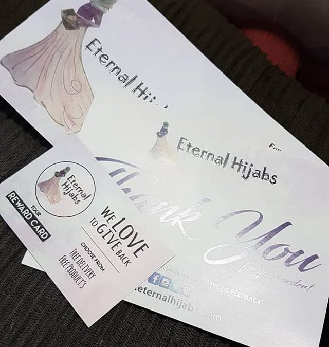 Various printing for @eternal_hijabs_To place your order whatsapp me: Mak of Big Print Birmingham on 07702153393Or use this whatsapp link from your mobile:https://wa.me/447702153393#bigprintbirmingham#printingbirmingham #printshop#shopsigns#largeformatprinting#posters#cards #dl #a5 #a6