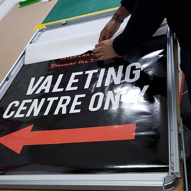 A0 size forecourt board being assembled for @intercarcleaningTo place your order whatsapp me: Mak of Big Print Birmingham on 07702153393Or use this whatsapp link from your mobile:https://wa.me/447702153393#bigprintbirmingham#printingbirmingham #printshop#shopsigns#largeformatprinting#posters#cards #forecourt #aboard