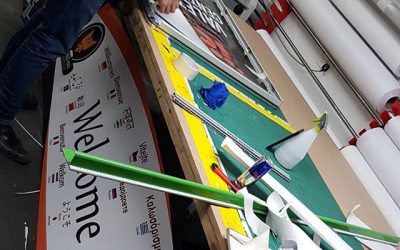 Work space getting messy.#bigprintbirmingham#printingbirmingham #printshop#shopsigns#largeformatprinting#posters#cards #workspace